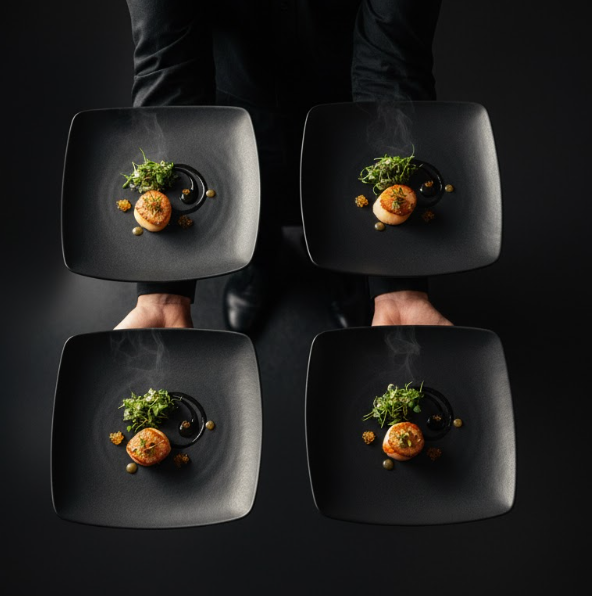 Precision och detalj i varje tallrik